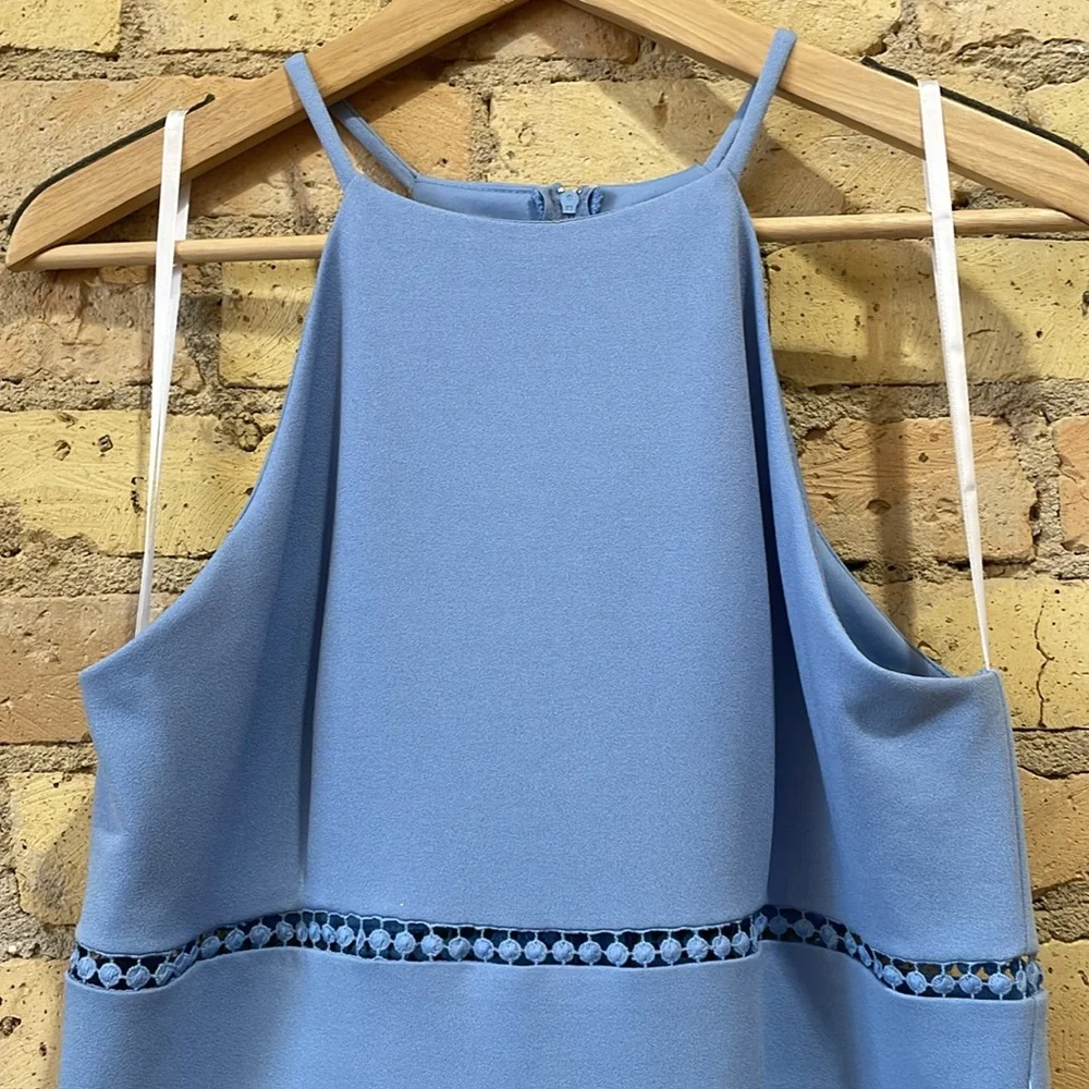 B. Smart Blue Ruffle Cut-Out Mini Halter Dress, 11 & 15 - Picture 2 of 6